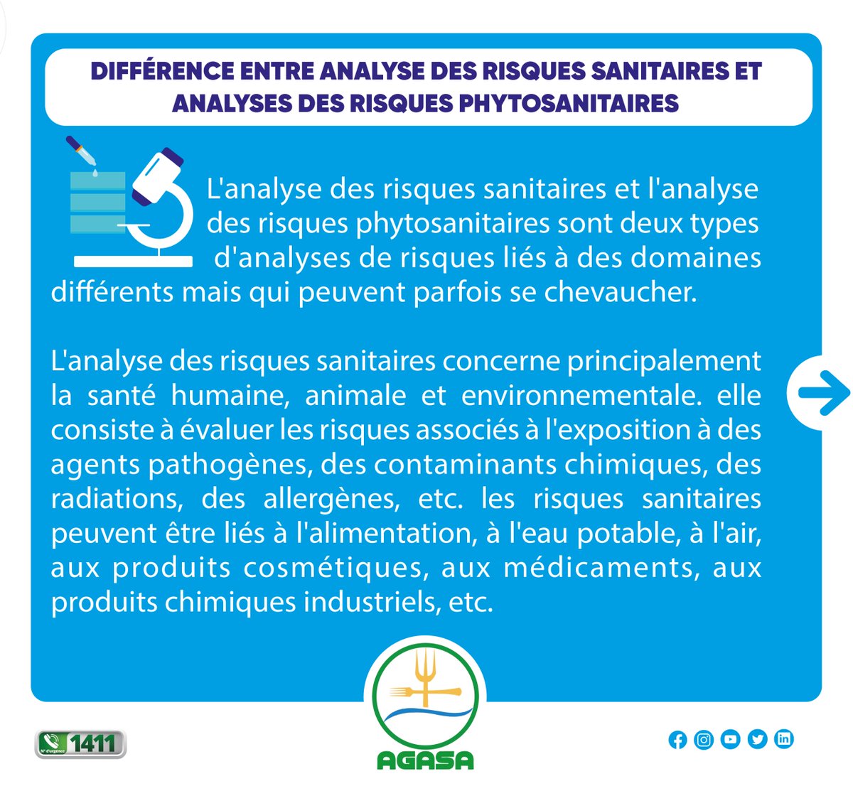 agasa_gabon's tweet photo. 🔬Les #analyses de risques #sanitaires et #phytosanitaires sont essentielles pour garantir la sécurité des aliments et des produits agricoles, ainsi que pour protéger la santé humaine, animale et environnementale. Nous vous invitons à apprendre davantage sur ces terminologies.⤵️ https://t.co/6XMuLmOncl