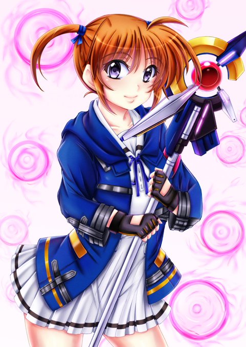 22日の誕生日に間に合わなかったけど、
INFINITYSOULSの高町なのはさんを描きました～ 