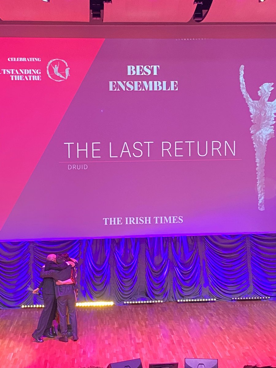 DruidTheatre's tweet photo. #TheLastReturn ❤️🏆

#ITITA

Read more about last night's awards here: https://t.co/YnNfzLNcJw https://t.co/ruxFyB41GR