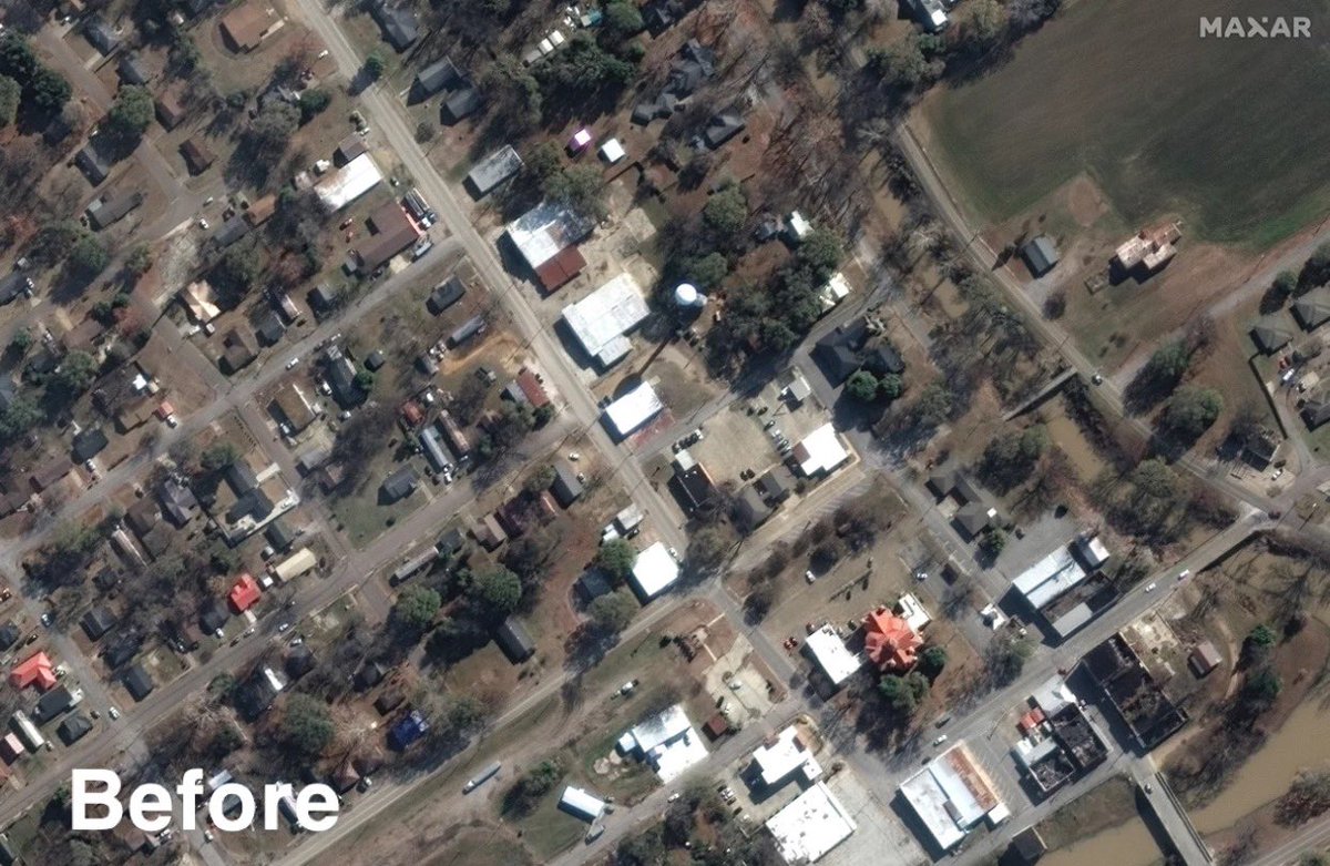 Zane Hamilton on Twitter "Before and after pictures of Rolling Fork