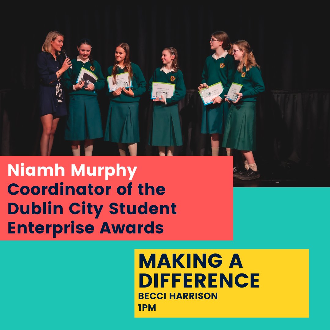 Today at 1pm, <a href="/No1BecHarrison/">Becci Harrison</a> interviews Niamh Murphy Coordinator of the Dublin City Student Enterprise Awards for #MakingADifference. Stay tuned!
<a href="/hfclontarf/">HFC School Community</a>  
<a href="/Mercy_Beau/">Mercy College Beaumont</a> 
<a href="/LEO_DublinCity/">LEO Dublin City</a> 
<a href="/BelvedereSJ/">Belvedere College SJ</a>