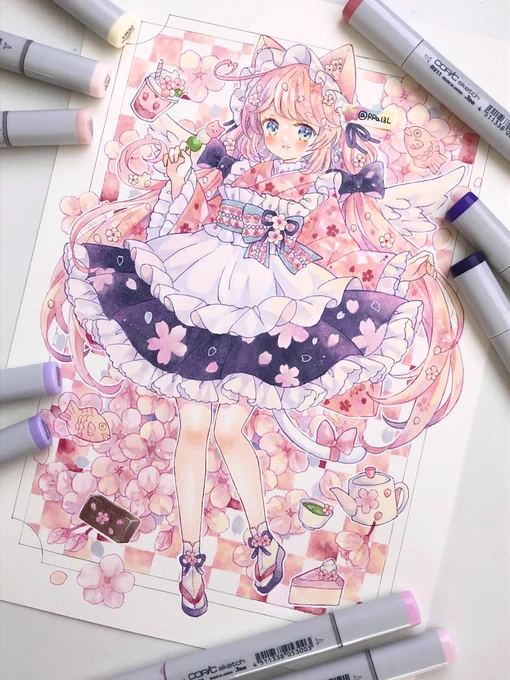 桜とねむいちゃん 