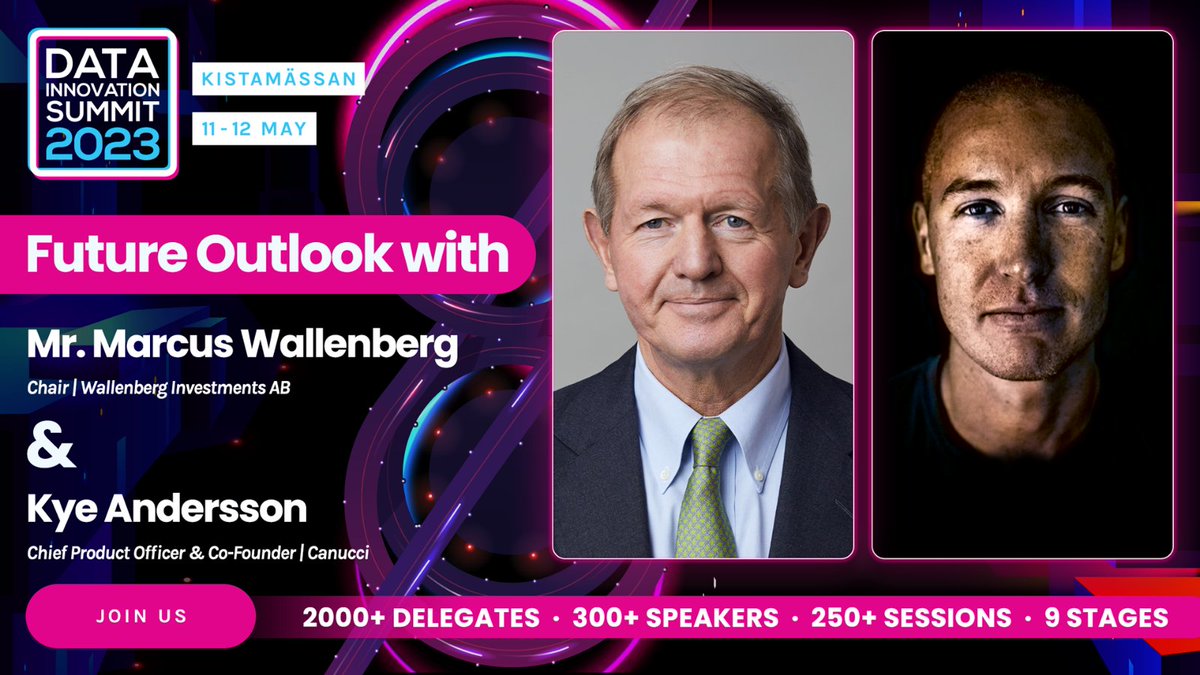 Hyperight_AB's tweet image. We are beyond thrilled and honoured to announce that this year's #DataInnovationSummit will open with a Future Outlook discussion between one of Sweden's most distinguished business leaders, Mr Marcus Wallenberg &amp;amp; Kye Andersson!
Explore more at hubs.li/Q01JbwW40