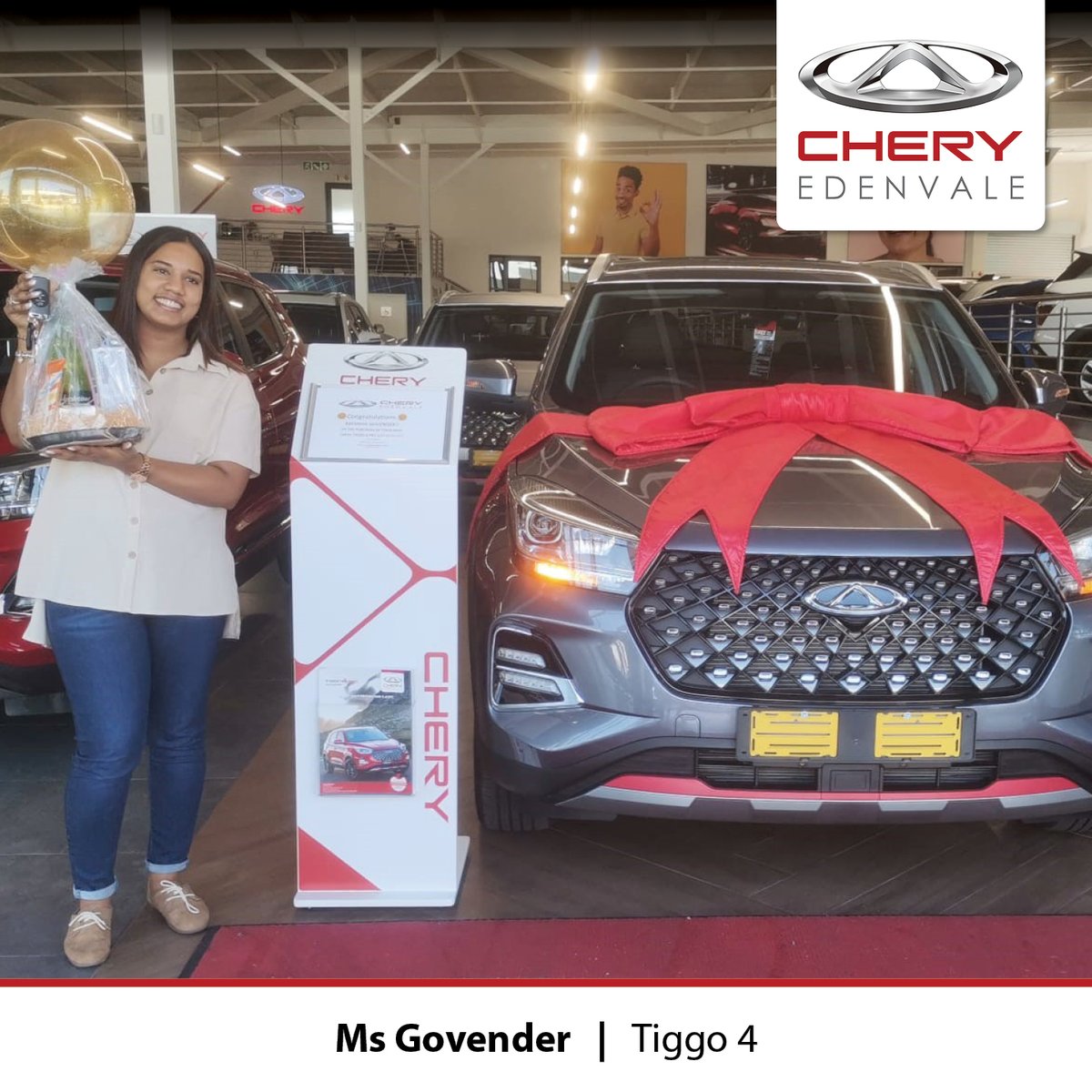 We're thrilled to congratulate all the new owners of the Chery Tiggo 4! 

Your stylish and reliable SUV is now ready to hit the roads, and we couldn't be more excited for you.

#CheryTiggo4 #CheryEdenvale #NewOwners #DriveWithStyle #ReliableSUV #AdventureTime