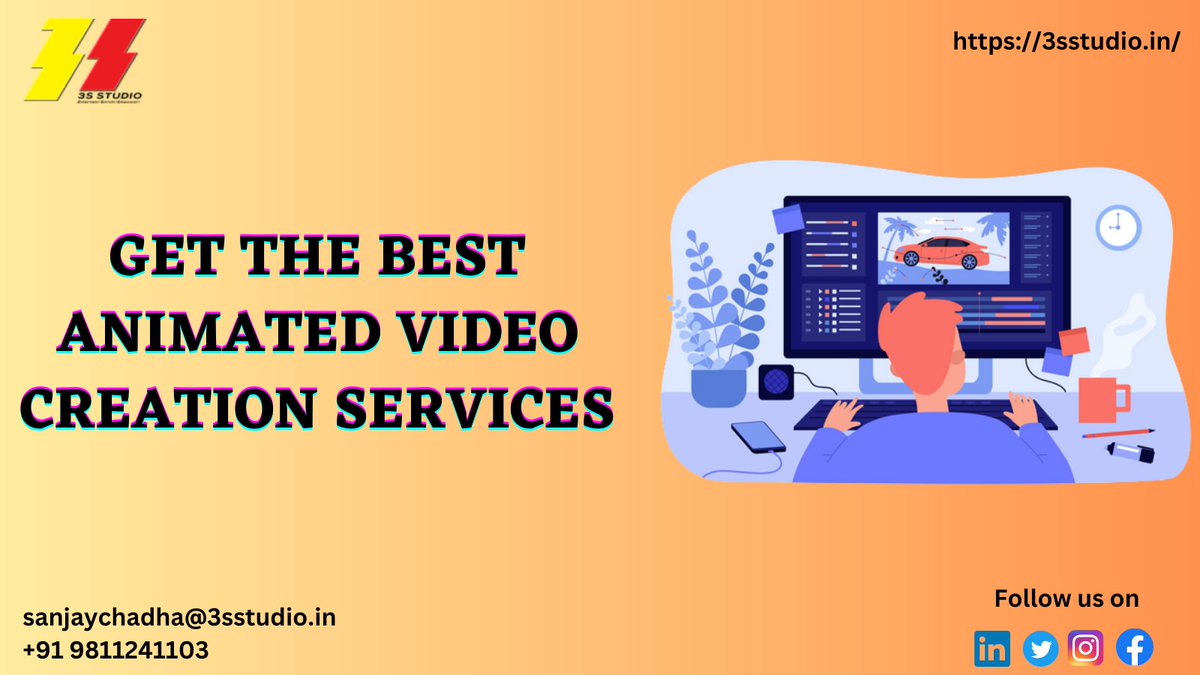 #3sstudio is a leading #videoproductioncompany in India helping many business owners in creating the most user-engaging #animatedvideos for their #business. To know more about our services visit:- lnkd.in/dmUAikad #animation #animationstudio #mediaproductionhouse #videos