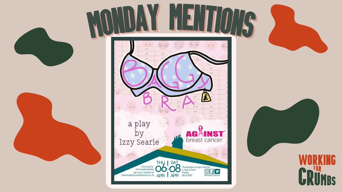 MONDAY MENTIONS 💭🍪🎭

We are so excited to watch ‘Baggy Bra’, a female-led witty play with a warm heart. Coming to The Bridge House Theatre in London from the 6-8th of April. 

Book tickets here: linktr.ee/baggybra

@baggy_bra 
@PengeTheatre 

#theatre #londontheatre