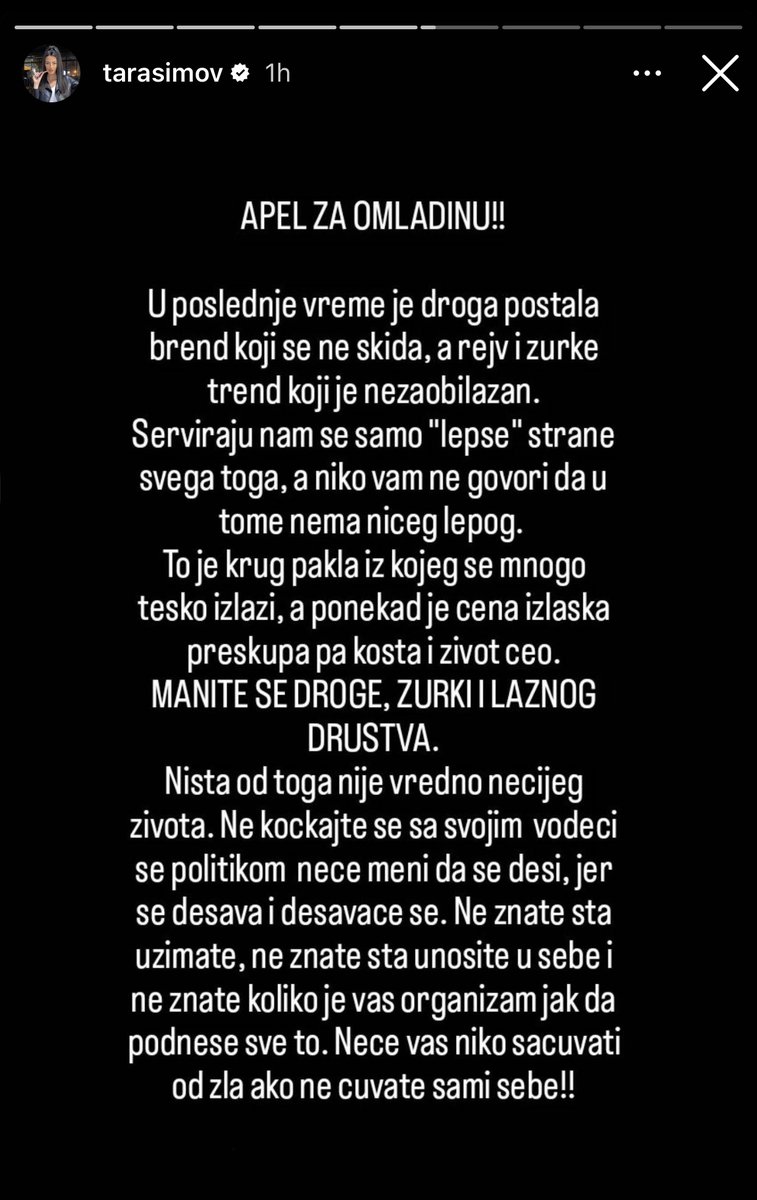 Noname91998560's tweet photo. Sve bi ovo bilo okej da od svih ljudi na svijetu ovo nije izjavila Tara Simov 😳😂 #caosvima #tarasimov https://t.co/Fvu12W7JgY