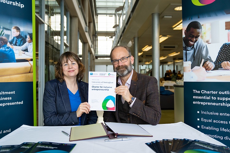 The University of Nottingham, with <a href="/TheWomensOrg/">The Women's Organisation</a>, has launched a Charter to facilitate a more inclusive ecosystem for entrepreneurs in the East Midlands and beyond.

<a href="/DrLornaTreanor/">Lorna Treanor</a>'s research in this area led to the development of the Charter.

Full story ow.ly/oOaX50NswKU