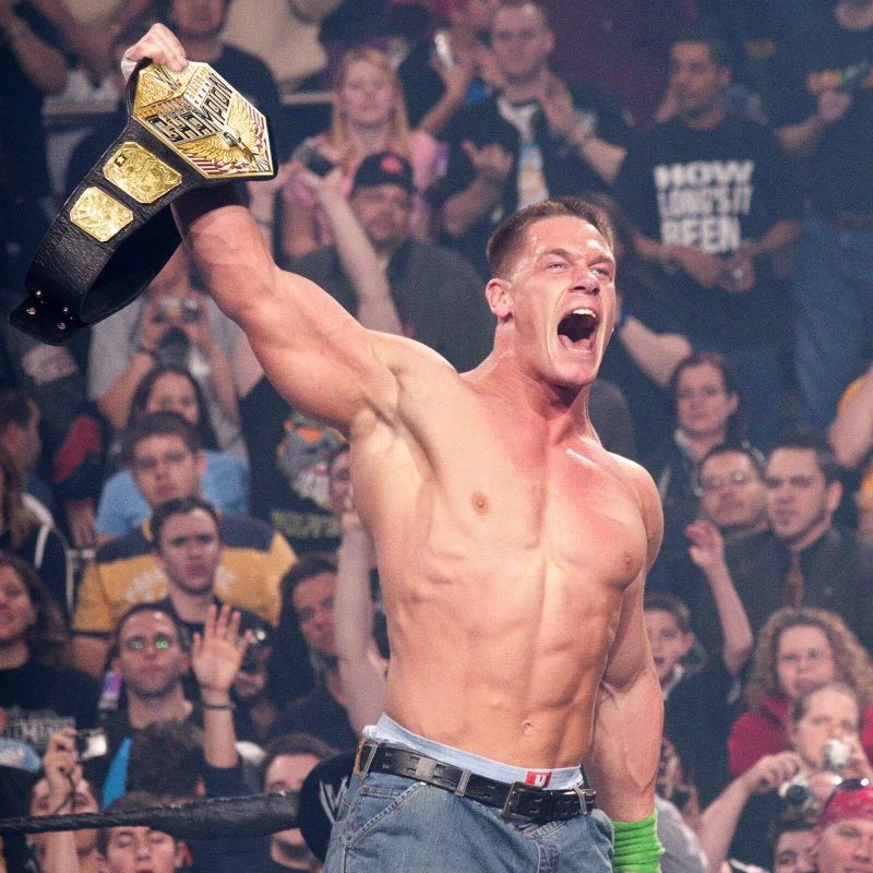 JohnCena's tweet photo. First match, #WrestleMania 20, @TheGarden. 

First match, #WrestleMania 39, @SoFiStadium.

Then. NOW. Forever. https://t.co/NX9NsKrwTf