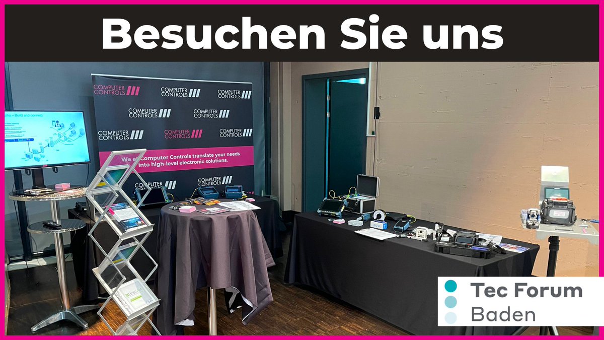 CControlsGroup's tweet photo. Wir freuen uns, Sie zum #TecForum Baden einzuladen. Besuchen Sie unsere Experten am Stand Nr. 6 und tauschen Sie sich über aktuelle Themen aus der Branche aus: Automatisierung im Glasfaserausbau, Datacenter Messlösungen, Breitbanddienste &amp; FTTx / xGS-PON

https://t.co/b0SMapWSis https://t.co/FPZIgMqe8s