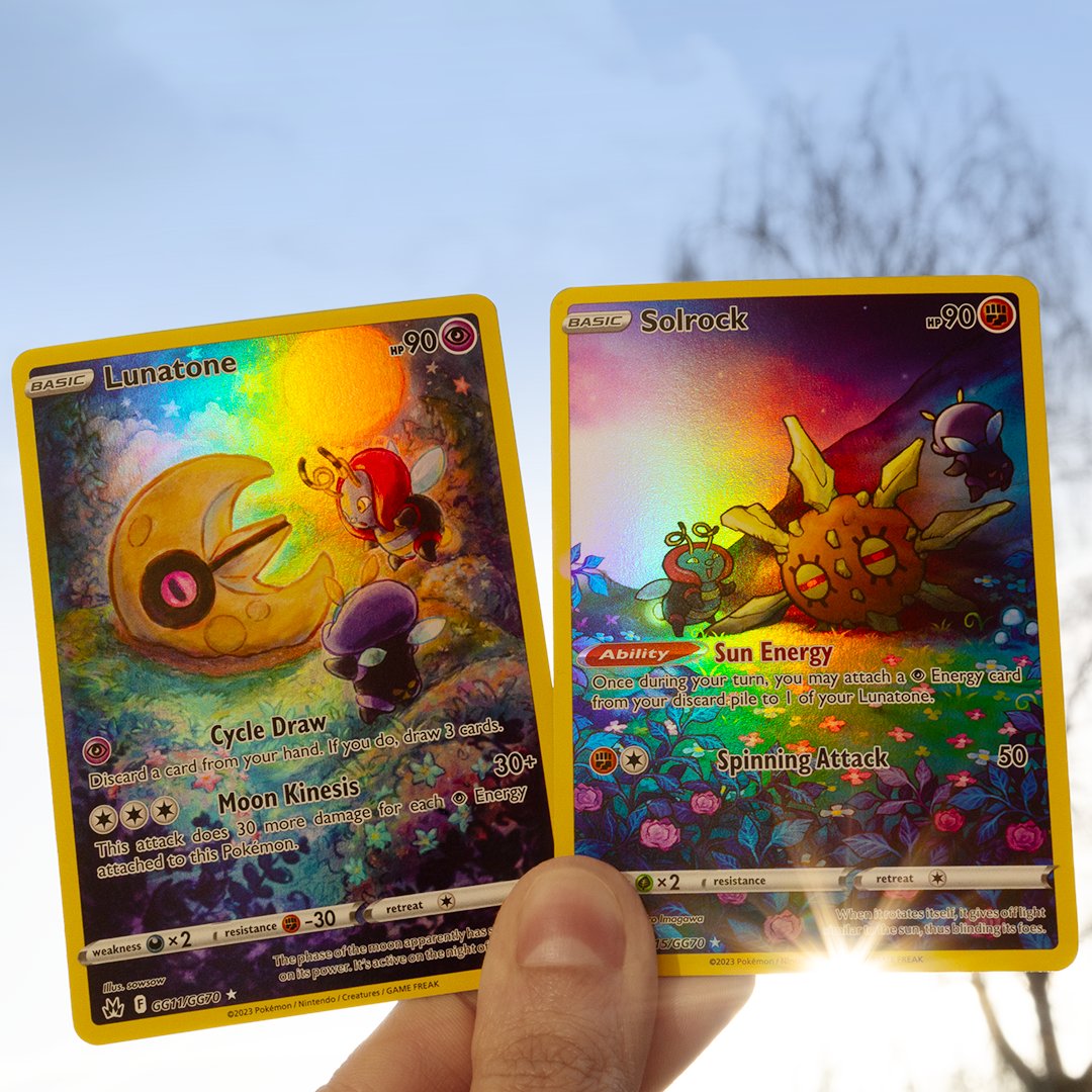 PokemonTCGUK's tweet photo. A tale of two discoveries. ☀️🌙 https://t.co/UtbrlVVhGi