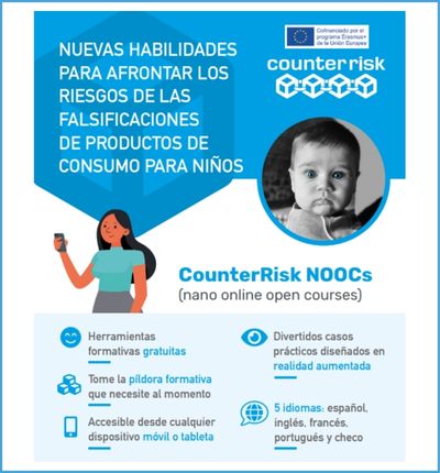 AIJU_Tecnologi's tweet photo. 👧👦Accede al💻curso NOOC para la industria sobre❌ falsificación de #productosinfantiles
👉https://t.co/QjR4wQMmcw

#SeguridadInfantil #CounterRisk #falsificaciones #AIJU https://t.co/NfNODIa3wR