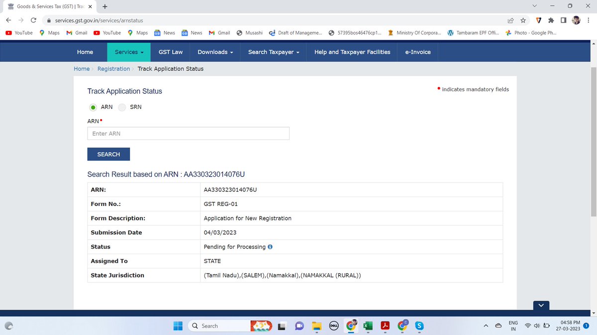 RanjithPandian7's tweet photo. Our Client has applied for GST registration on 04/03/20223 wide ARN : AA330323014076U
but its still under processing status, Kindly help us complete the process.
@Infosys_GSTN https://t.co/IkEq3c90rm
