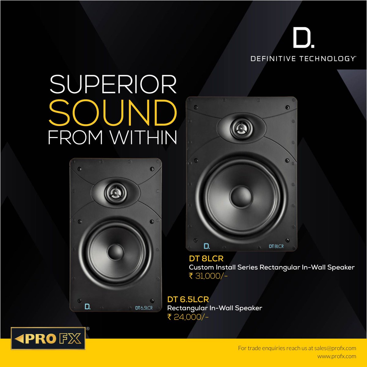 profx_hifi's tweet photo. Definitive Technology’s DI Series Loudspeakers deliver sensational sound quality while virtually disappearing into walls and ceilings. Treat yourself to dynamic bass, smooth midrange, and sparkling treble with little impact on your décor.
#profx #definitivetechnology #hifi https://t.co/QeQfit3rSh