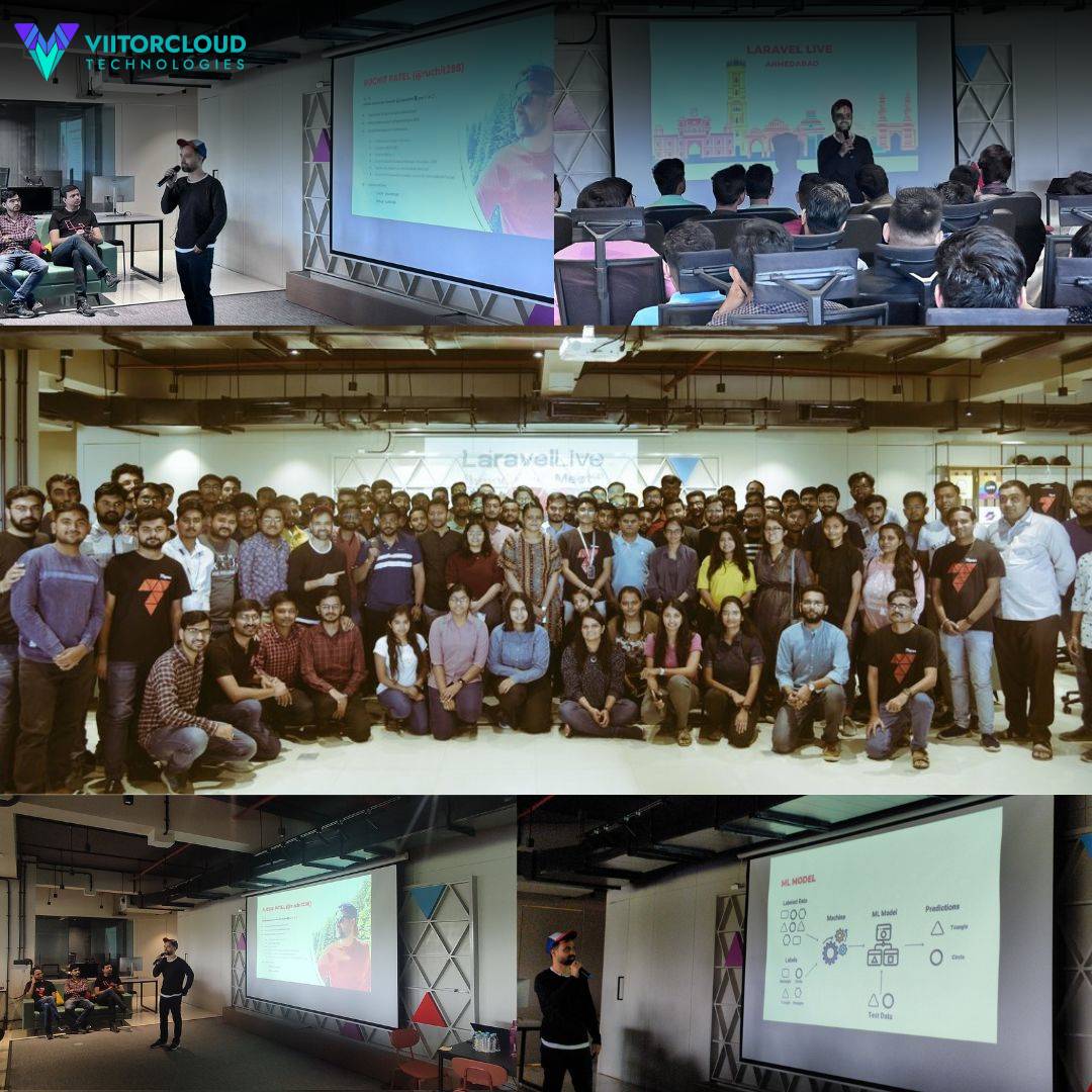 ViitorCloud's tweet image. Yesterday @LaravelAhm held a meetup after the LaraconIN and there were more than 130 artisans to make the event exciting.
We are thrilled to share that from ViitorCloud Technologies, @ruchit288 was the speaker for the event. #LaravelAhm #Speaker