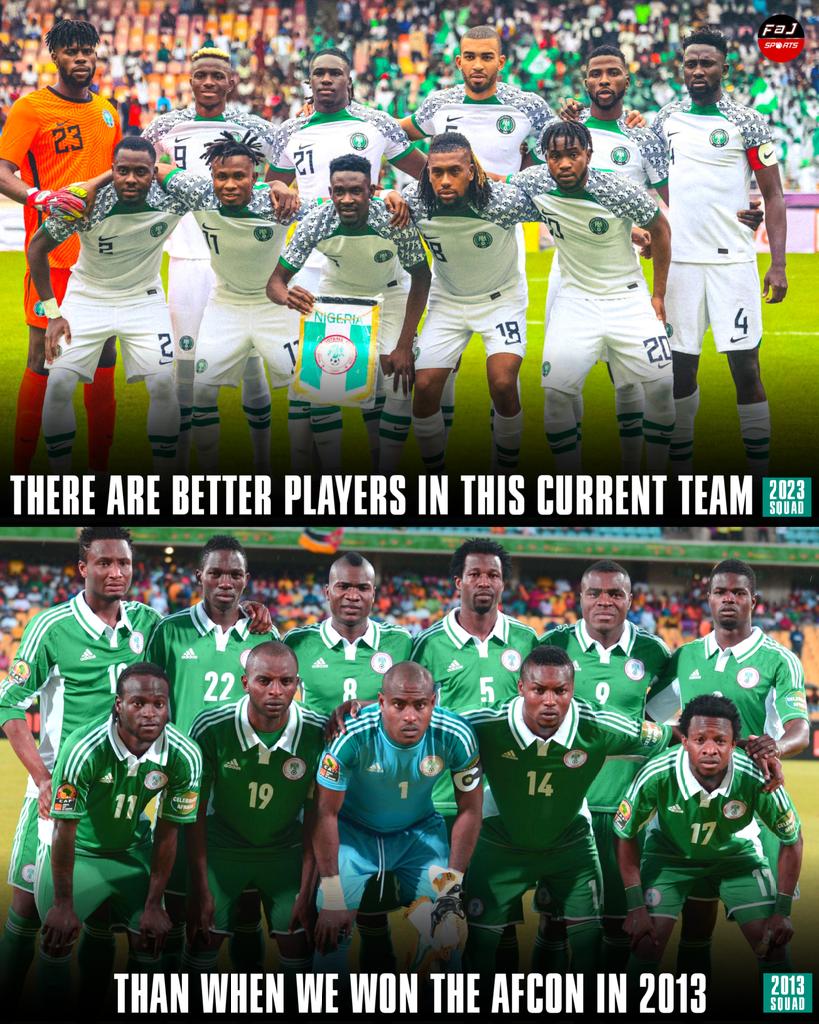 FajSports's tweet photo. Yea or Nay?

"There are better players in this current team than when we won the AFCON in 2013." - Kenneth Omeruo https://t.co/oYfukob4ls
