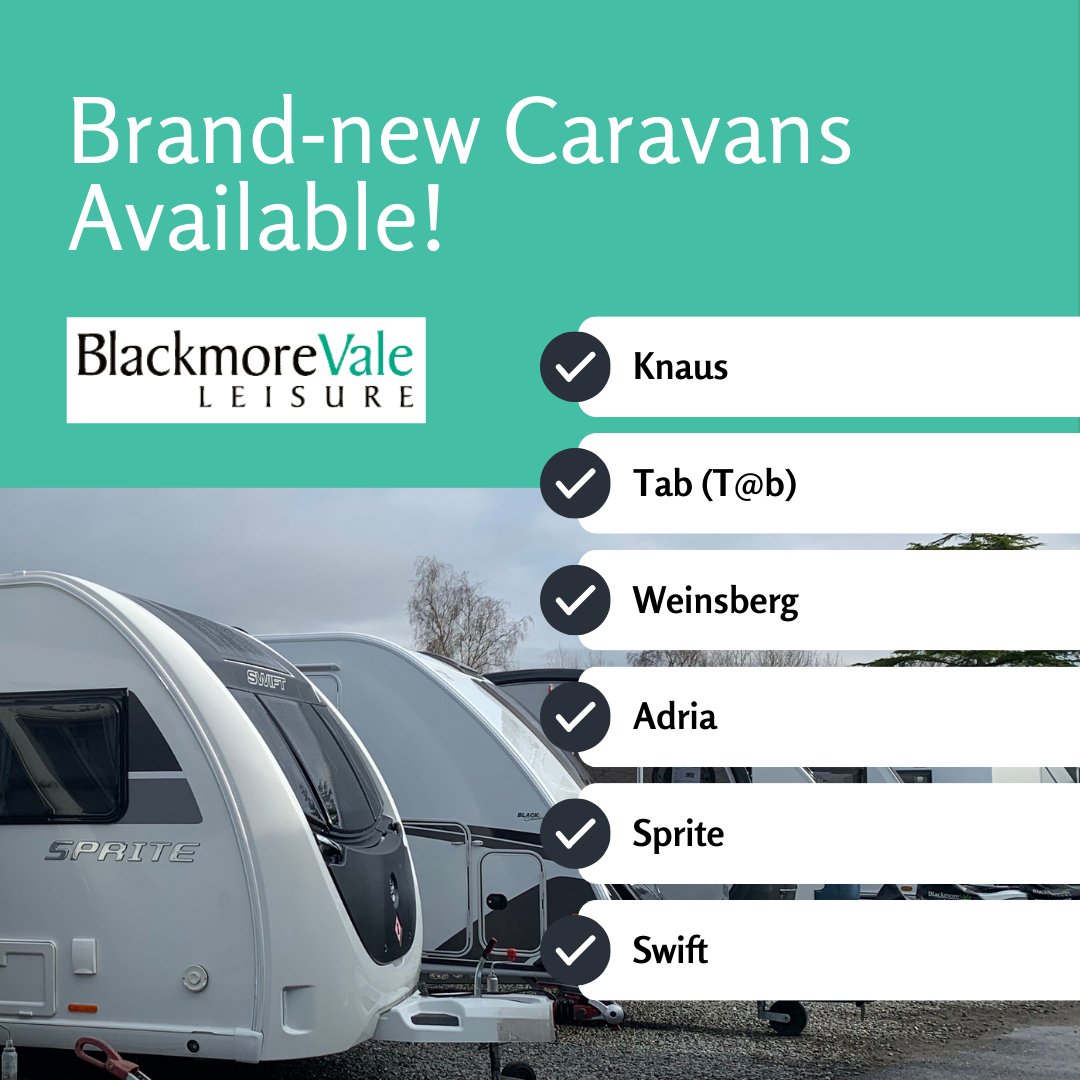 BMVLEISURE's tweet photo. Make your buying decision easier with brand-new caravans available 👏 

We don’t think there is anywhere else in the UK where you can see such a wide and varied range of caravans in one place!

#caravan #caravansales https://t.co/lUNK0RtbZV