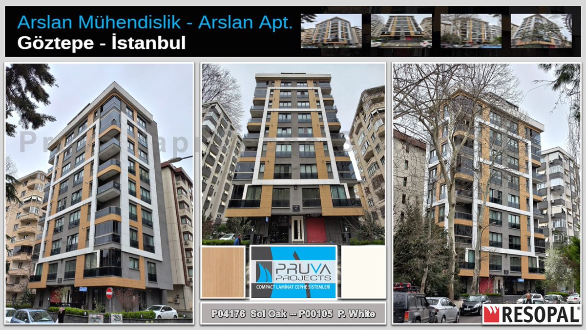 pruvayapi's tweet image. Arslan Mühendislik-Göztepe Arslan Apartmanı Resopal dış cephe kompakt laminat kaplama uygulamamız. pruvayapi.com/projeler.aspx
#resopal #facade #exterior #ventilatedfaçade #dışcephekaplama #dışcephe #kompaktlaminatcephe #pruvayapi @pruvayapi