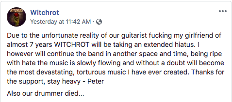 Still one of the best band breakup posts ever...
