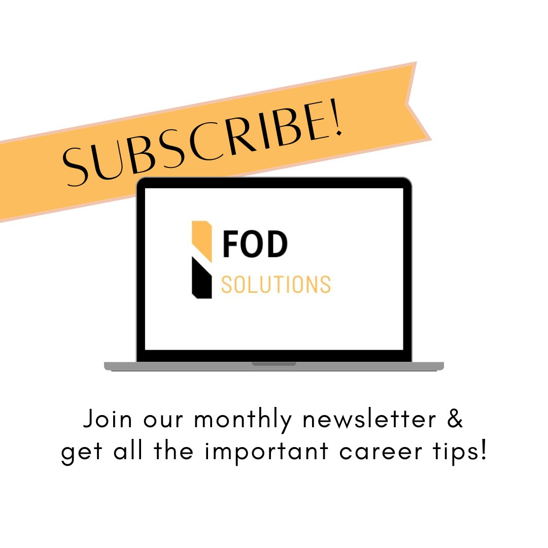 To get monthly tips, updates and information with regards to your career, click on the link in our bio to subscribe to our newsletter today!

#careergrowthtips #fod #fodsolutions