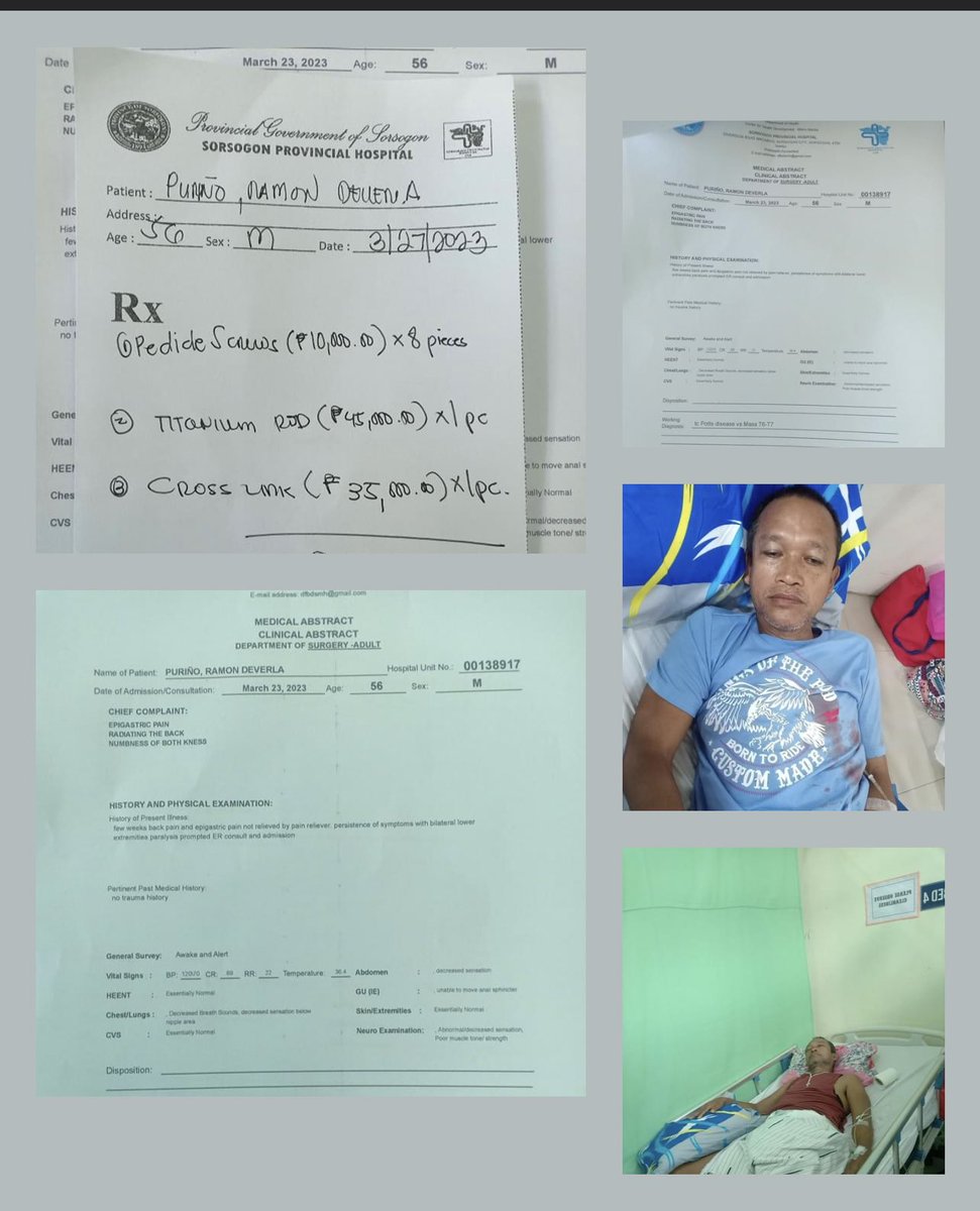 mileunashi's tweet photo. hello everyone good evening po! we’re asking for a little financial help po para sa Father-In-Law ng cousin ko. any amount will be appreciated po! 🥹 thank you so much po ): pls help and rt din po,,, all details are attached po sa photos below and proofs as well. thank you! ❤️‍🩹 https://t.co/ZqvDBzYOW7