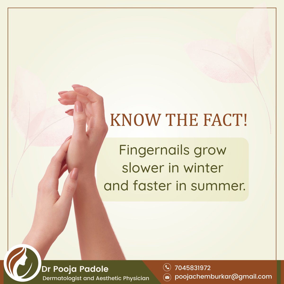 DrPoojaPadoleD1's tweet photo. Know the Fact
Call: 7045831972
#dermatology #dermatologia #dermatologist #dermatologytips #dermatologyclinic #dermatologicallytested #skin #skincare #skingoals #skincaretips #skincareroutine #skincarecommunity #skincancer #skincancerawareness #skincancerprevention https://t.co/M8Y98GmVUj