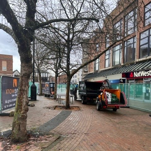 Due to dying out/public risk, we &amp; <a href="/SomersetCouncil/">Somerset Council</a> have removed 4 trees at #Taunton’s Market House to be replaced w/ better urban varieties in line w/ our 3-4-1 policy. We’re also funding more trees at the Crescent Car Park from our Environmental &amp; Leisure Improvement Fund PRJ🌳