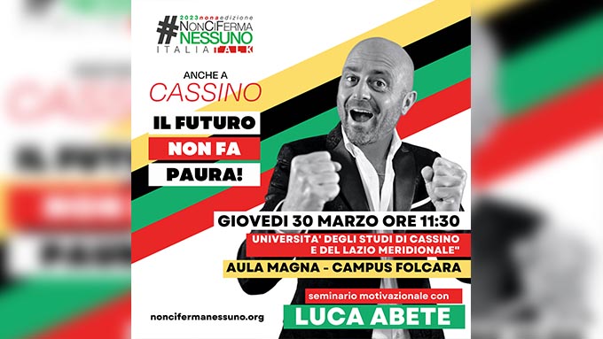TG24info's tweet image. Cassino – #NonCiFermaNessuno fa tappa all’Università. C’è Luca Abete | tg24.info ◻ tg24.info/rubriche/?p=19… #lucaabete #noncifermanessuno #unicas