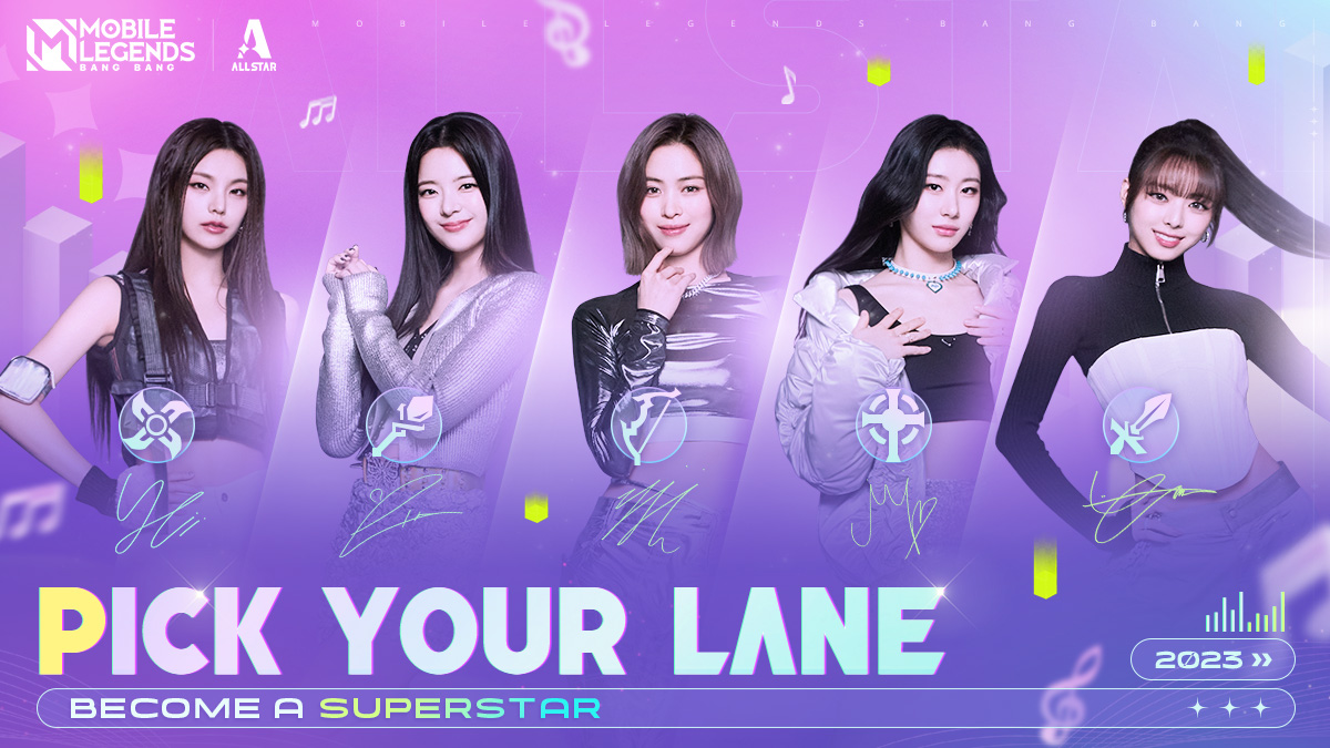 MobileLegendsOL's tweet photo. The girls of ITZY are all Superstars of their lanes. Which lane do you belong to? 😍

Leave a comment below with the ITZY poster to win a mysterious gift🎁! Remember to include your in-game ID and Server!

#MobileLegendsBangBang 
#MLBB 
#MLBBALLSTAR https://t.co/Of1PogTAOk