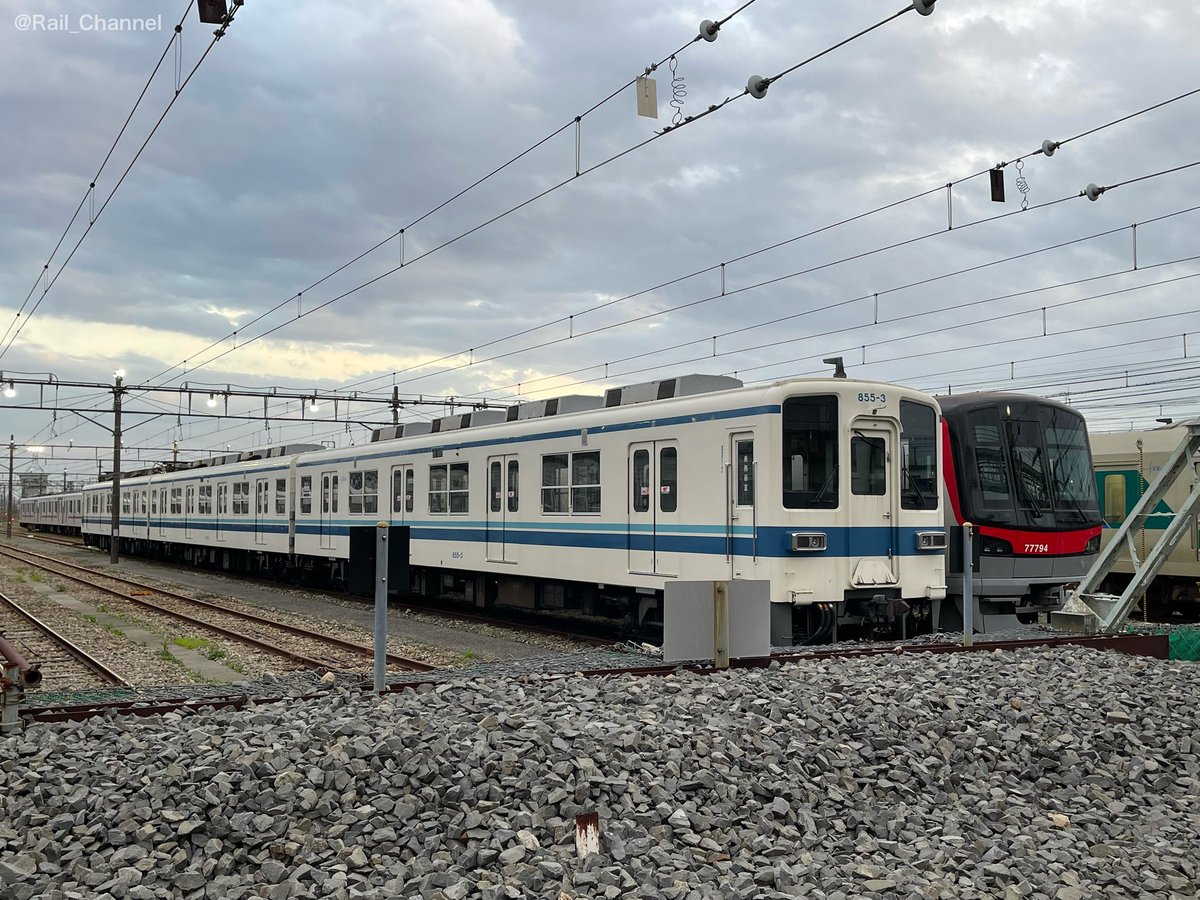 Rail_Channel's tweet photo. 2023.3.27の #春日部支所
#804F と入れ替わりで #855F が来てますね。#801F は改正後まだ運用に入らず
#800型 #850型 #8000系 #8568F #70090型 #71794F https://t.co/LdQv0tMSEd