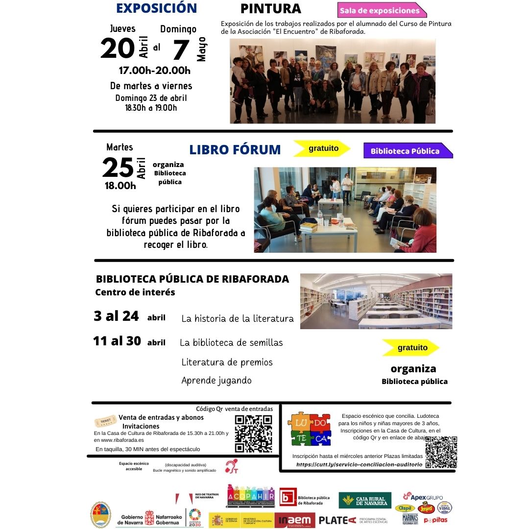 ribaforada's tweet photo. Programa de actividades para el mes de marzo.
Consulta toda la información en https://t.co/Js2RztL0hL.
venta de entradas en https://t.co/FGI05mQyRg
#culturaribaforada
#culturaribera
#audiotorioribaforada https://t.co/K4L95MMbxi