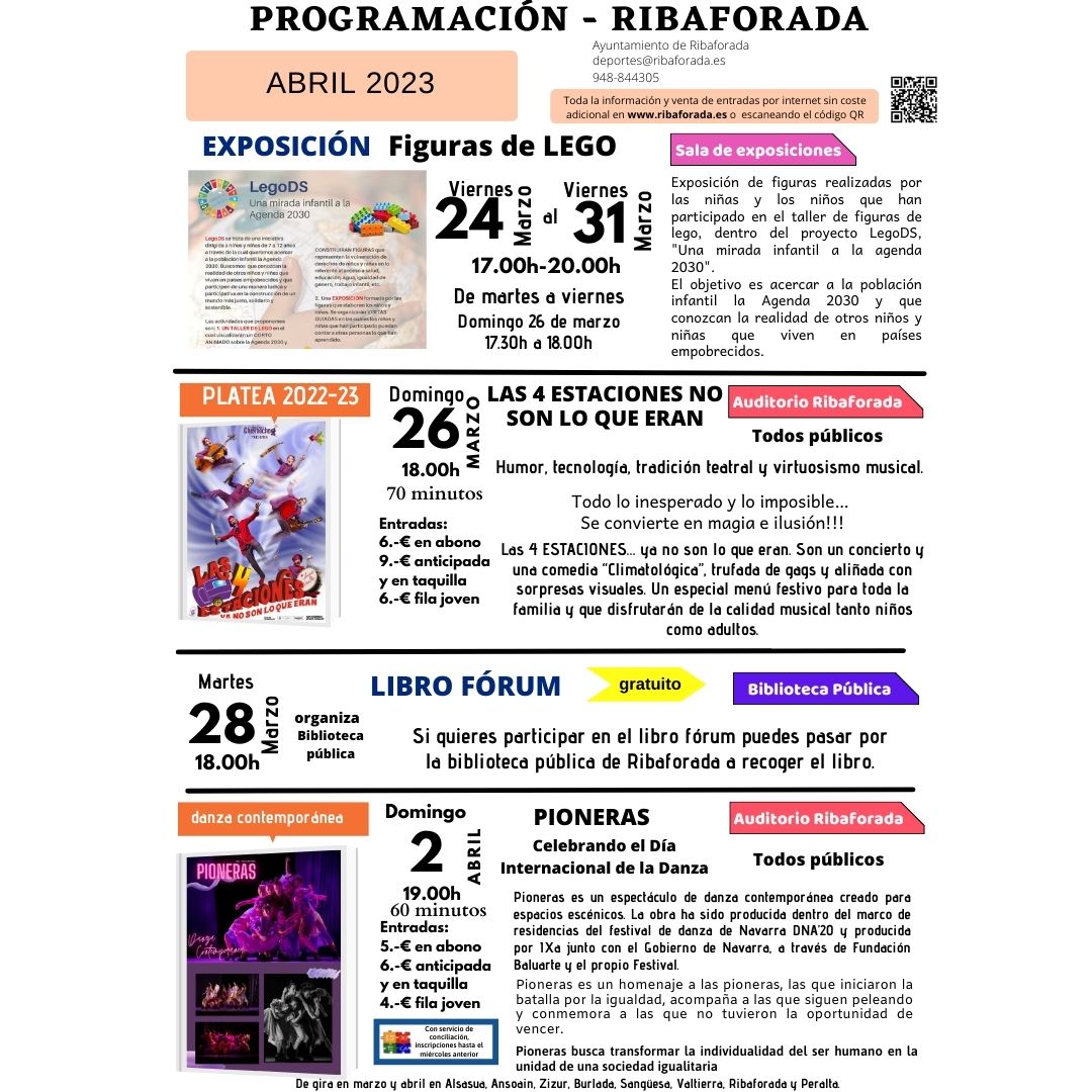 ribaforada's tweet photo. Programa de actividades para el mes de marzo.
Consulta toda la información en https://t.co/Js2RztL0hL.
venta de entradas en https://t.co/FGI05mQyRg
#culturaribaforada
#culturaribera
#audiotorioribaforada https://t.co/K4L95MMbxi