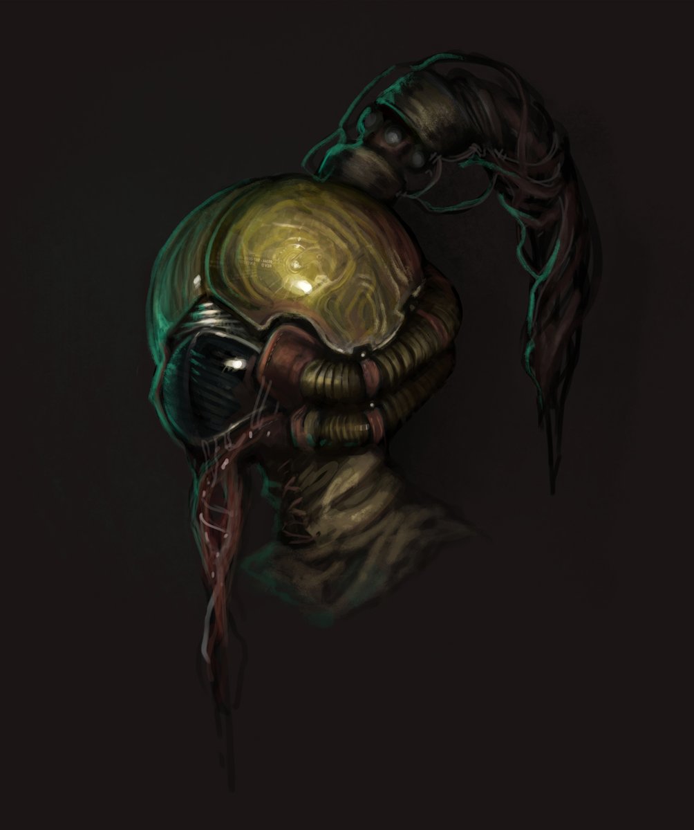 modredcastleton's tweet photo. SneakyDaemon posted these incredibly detailed concepts inspired by Hibernaculum on our Discord the other night. Had to share. Just gorgeous painting style. ☢️☢️☢️

#hibernaculum #conceptart #illustration #beastmode #WormwoodStudios @HibernaculumRPG https://t.co/qxGqtPh21G