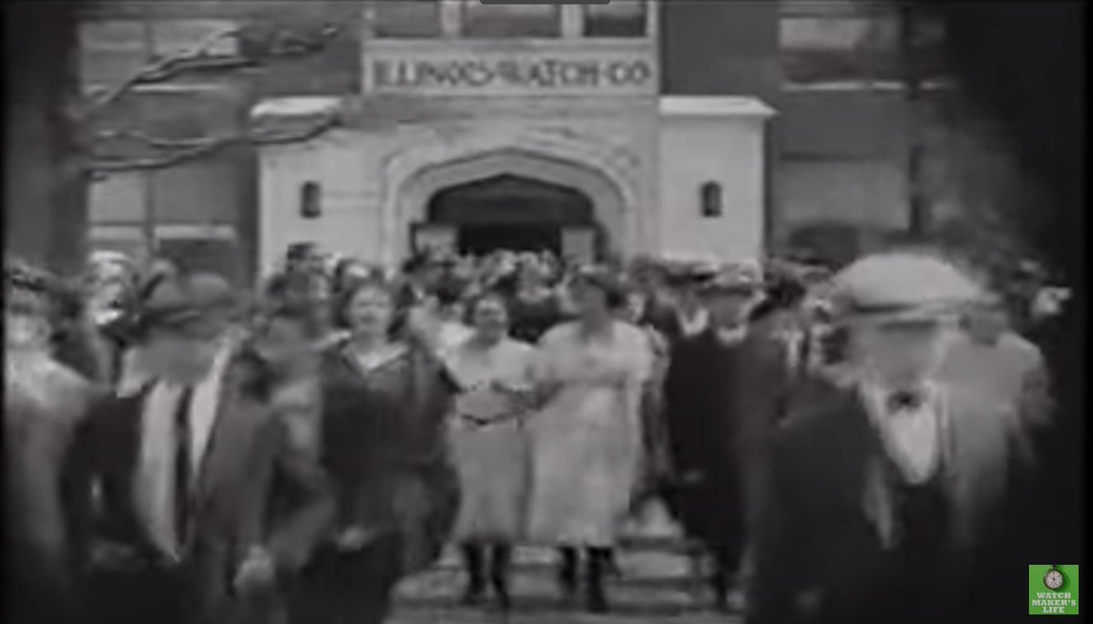 sangamonlink's tweet photo. If watches didn’t work, “disorder and chaos would reign.” A silent movie filmed in 1922 shows the making of a Bunn Special railroad watch in Springfield. New on SangamonLink: https://t.co/fDNcyli0rR https://t.co/0Yo0bU2yLU