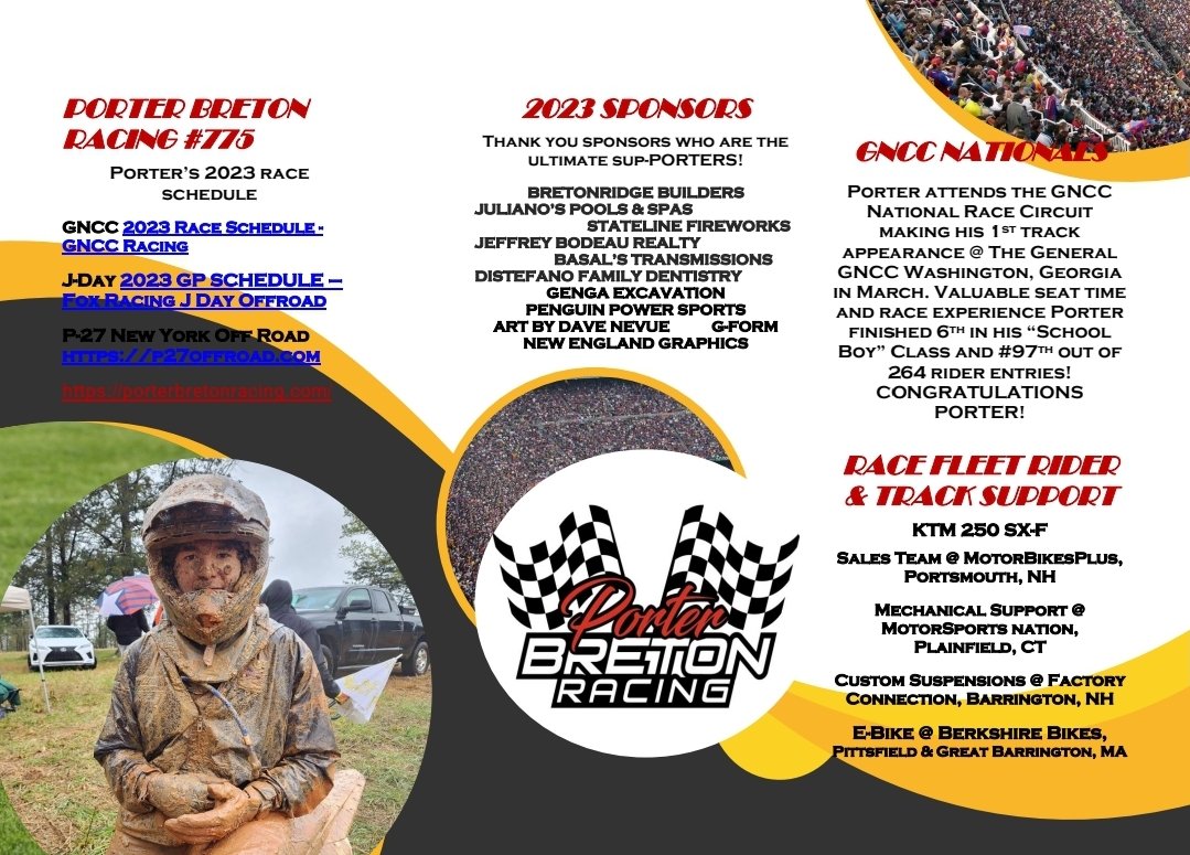 PORTERBRETON775's tweet photo. Thank you 2023 SPONSORS! @BretonridgeLLC
DiStefano Family Dentistry 
Juliano's Pools &amp; Spas
Stateline Fireworks
Jeff Bodeau Realty 
Genga Excavation
Art by Dave Nevue 
Basals Transmissions 
Penguin Power Sports
NEGraphics G-Form
Factory Connection 
CameraKING Productions https://t.co/ub3jGzbMYq
