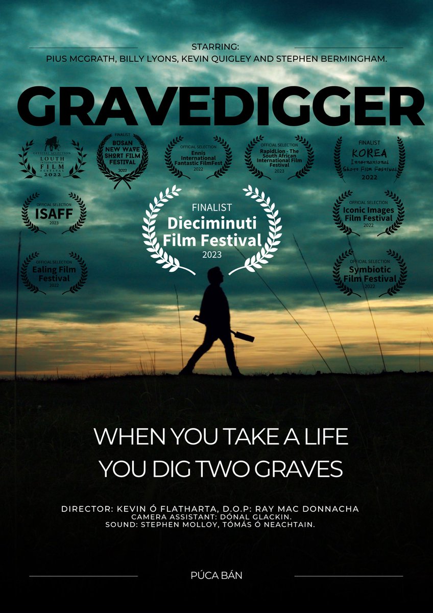 PucaBan's tweet photo. Great to have Gravedigger premiere in Italy as a finalist at the Dieciminuti Film Festival @DieciminutiFF March 28 - April 2, 2022. #DFF17 #indiefilm https://t.co/2jwOFmt3wk