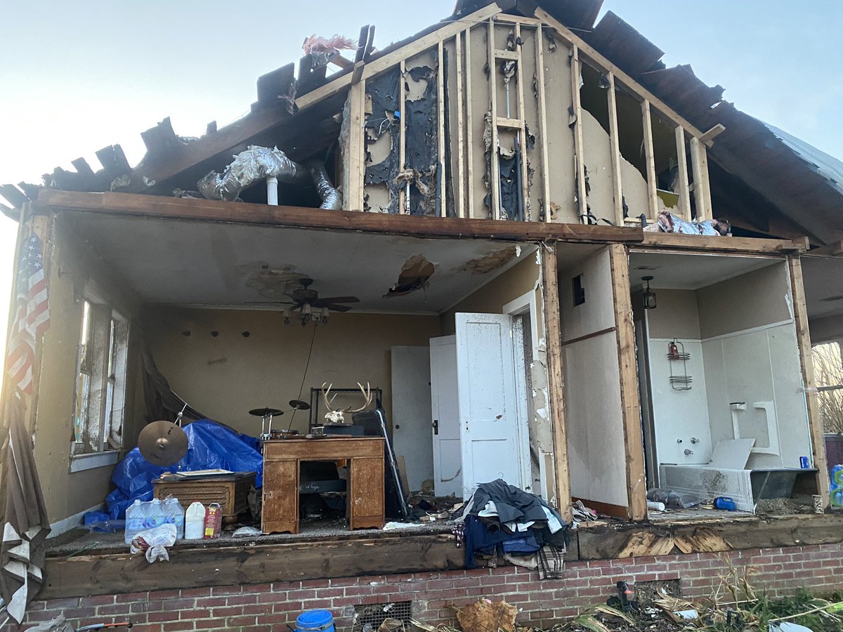 This is Rolling Fork Mississippi. It looks like a bomb dropped on this city. I have never seen anything like this in my life. These photos don’t even show the worst of it. #RollingFork