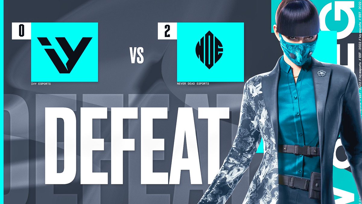 [#IVYR6] 

An unfortunate loss for us tonight 

🗺️ CLUBHOUSE 2 - 7 ❌
🗺️ KAFE DOSTOYEVKEY 4 - 7 ❌
 
GGs to #NEVERDEADESPORTS amazing performance tonight! 

#IVYVICTORY #LPLEVO #R6OCE