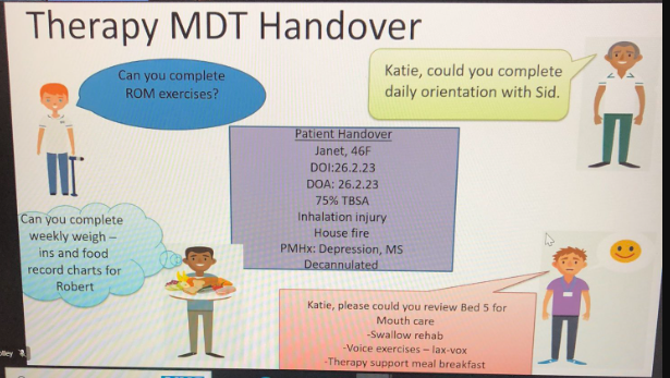 UKMacFarlane's tweet image. "Can you just do this for me...?" 
@KatieBetteridg6 discussing real life scenarios of supervision &amp;amp; delegation to rehab support workers.

Great to hear how this works in practice, when working in a role across different AHP Professions (OT, PT, SLT, Dietetics)
#AHPSupportWorkers