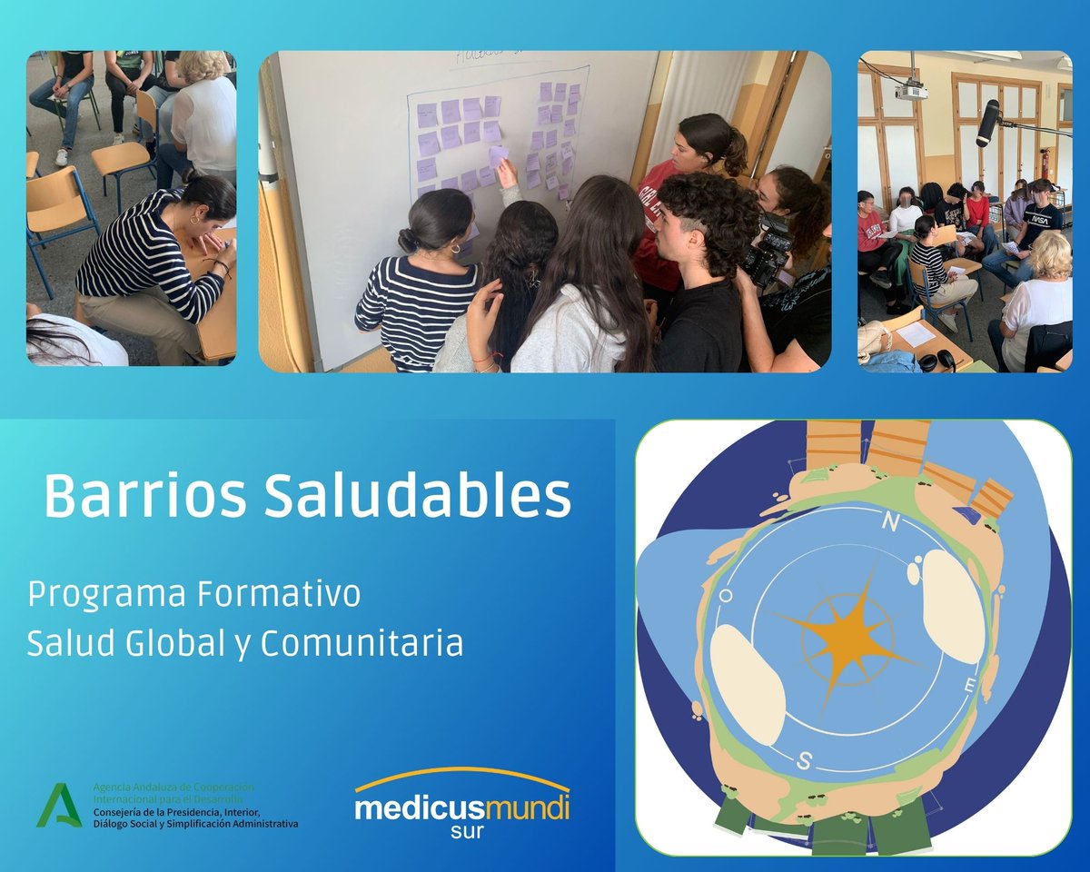 medicusmundiSur's tweet photo. #BarriosSaludables, el proyecto que está generando agentes de salud comunitaria en Andalucía y El Salvador. “La clave está en las capacidades de las comunidades para generar salud, en vez de centrarse en aquello que produce enfermedad”. @IES_AE @IesPSur  https://t.co/28SvP2nxc0 https://t.co/UrFJtrjfru