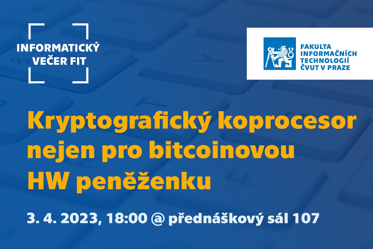 #ITvecer 🗣️ Chip design není výhradně hardwarový obor! Přijďte se o tom nechat přesvědčit na přednášku od expertů z <a href="/tropicsquare/">Tropic Square 🌴🔲</a> – <a href="/jan_pleskac/">Jan Pleskac</a> (CTO), Ondřej Ille (Chip Design Lead) a <a href="/vit_masek/">Vítek Mašek</a> (Digital Design Engineer, student #FITCVUT). fit.cvut.cz/cs/zivot-na-fi…