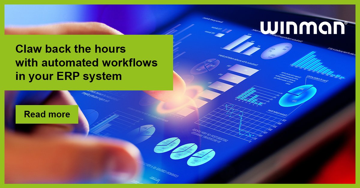 WinMan_ERP's tweet photo. Automated workflows with #WinManERP help you avoid errors, reduce duplicate data entry, giving you cleaner and more precise information
Learn more here: https://t.co/m5N2uefYm7
#digital #automation #processimprovement #workflow #ERPsoftware #realtime #fullintegration https://t.co/JV12tQSJ2V