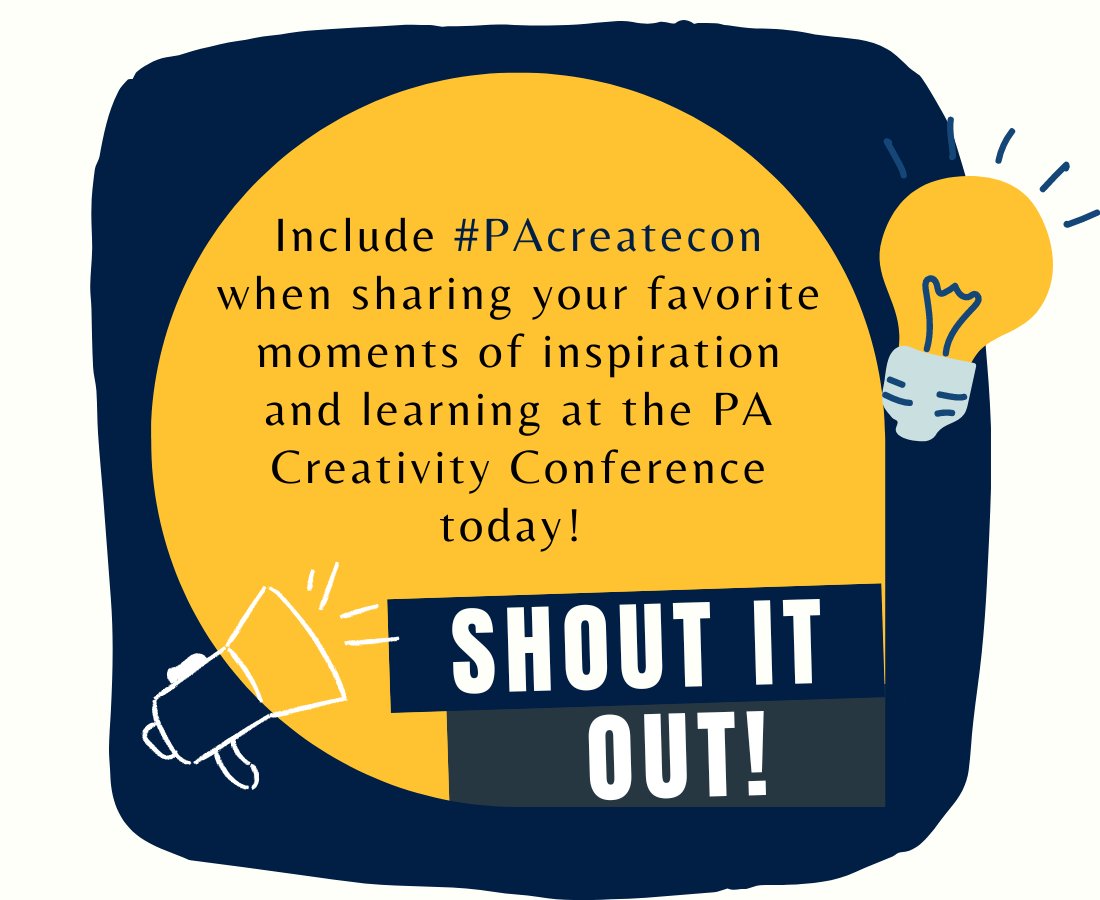 CCIU_24's tweet image. Today is the day!🗣 We’re so excited to spend an entire day with educators from across PA sharing creative ideas and inspiration! Remember to include #pacreatecon when sharing your best ideas and ah-ha moments!💡📚
