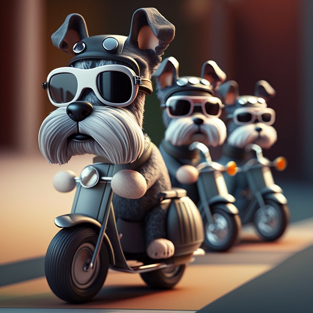 SchnauzerToons's tweet photo. The Mini Schnauzers are on a mission this week to find squirrels and fend off zombies! They are out riding around searching for them!!🐶🐿️🧟‍♂️ #MiniSchnauzers #SchnauzerGang #Schnauzers #ZSHQ #ZombieSquadHQ #ZombieDefense https://t.co/ia7i8Sr421