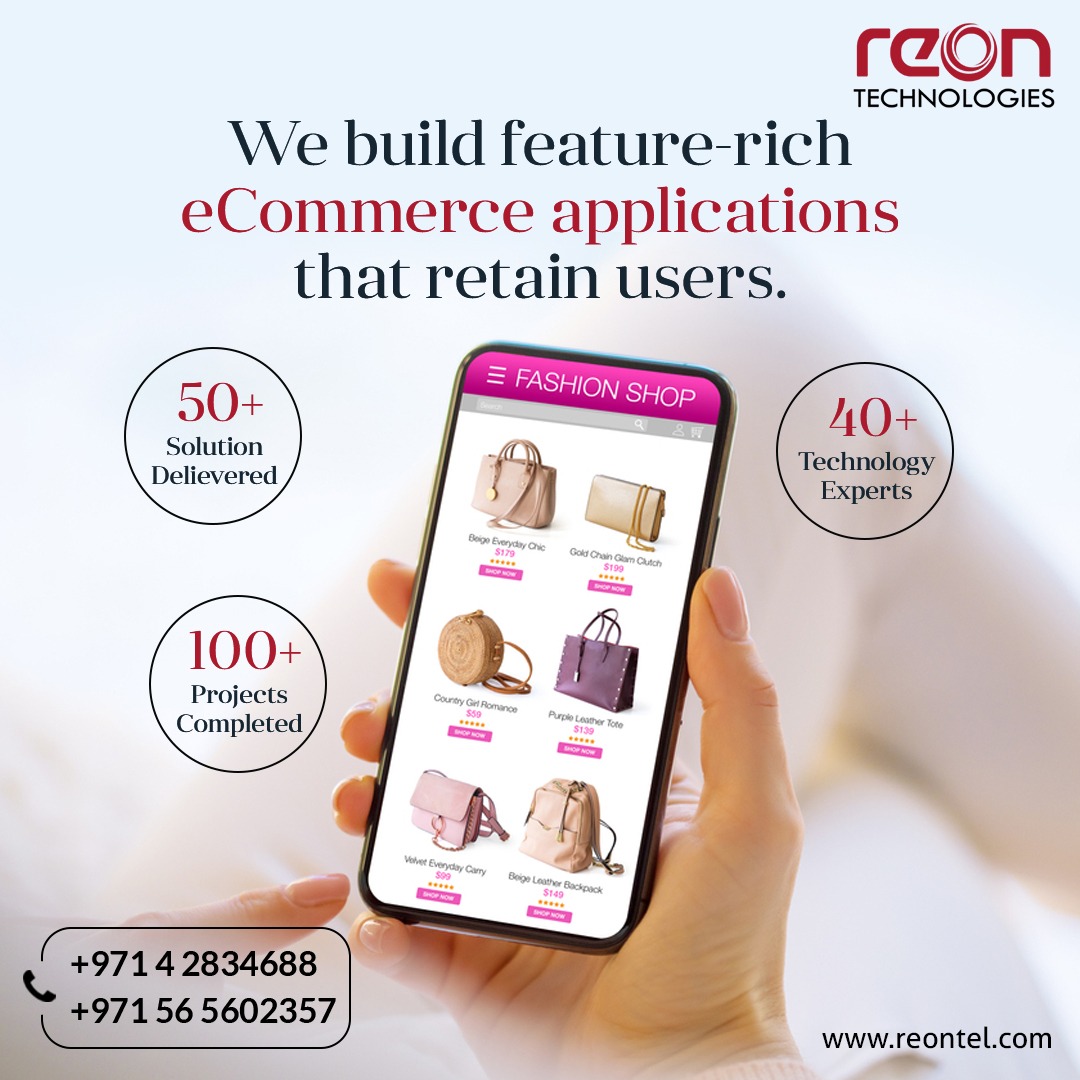 Design an eCommerce App Supplementing and Augmenting your Business Goals.
📩:sales@reontel.com
📞:+971 56 5602357, +971 4 2834688 
🌍: reontel.com
#website #ecommercewebsiteservices #app #mobileapp #ecommerceapplications #ecommerce #ecommercebusiness #ecommercewebsite