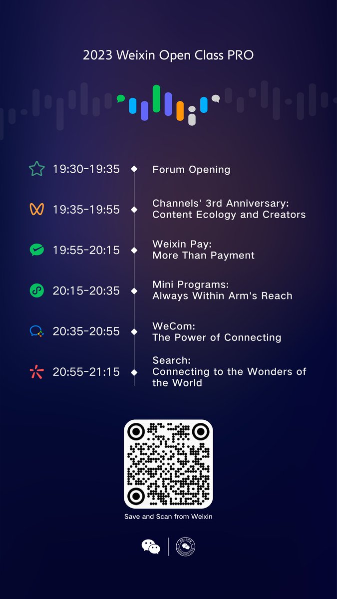 Weixin_WeChat's tweet image. Tomorrow is the big day! 🤩 2023 #WeixinOpenClassPro &quot;Being Present&quot; will be live-streamed on #Weixin #Channels on March 28 at 7:30PM Beijing time. 🌍
 
Save and scan the QR code from Weixin to receive a reminder when the livestream starts!