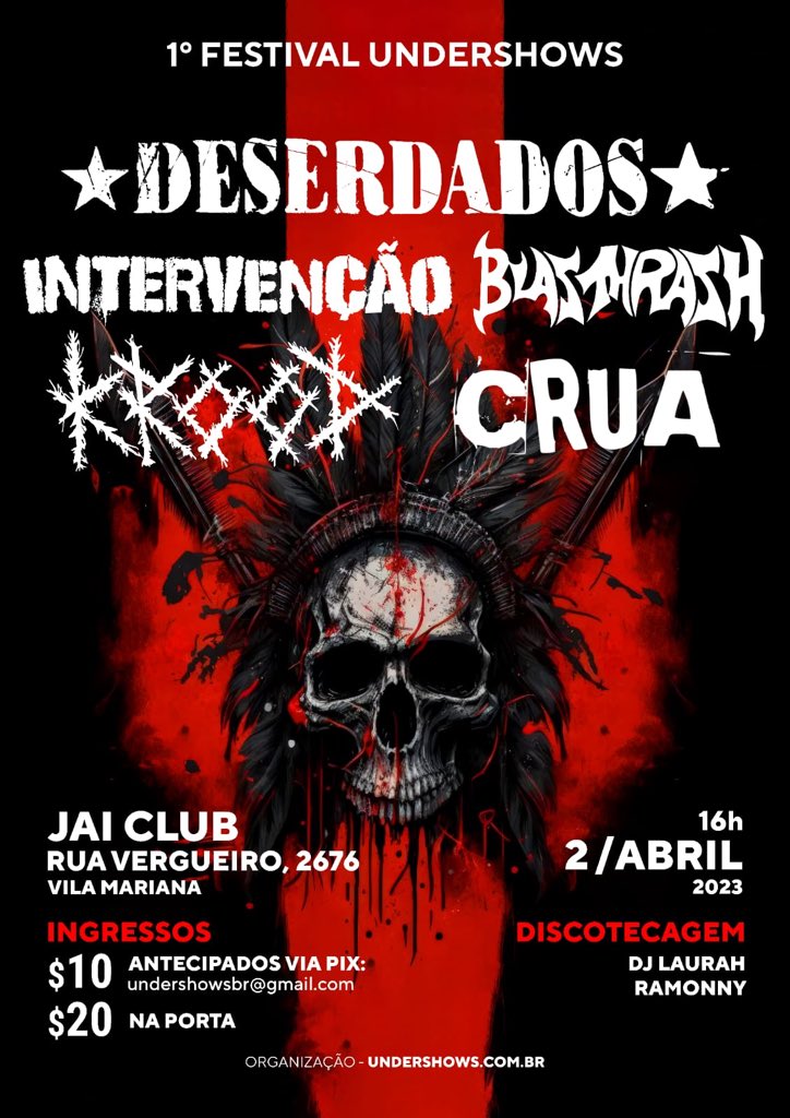 Proximo domingo tem <a href="/Blasthrash/">Blasthrash</a> na <a href="/Jai_Club_/">Jai_Club</a>  no Festival Undershows