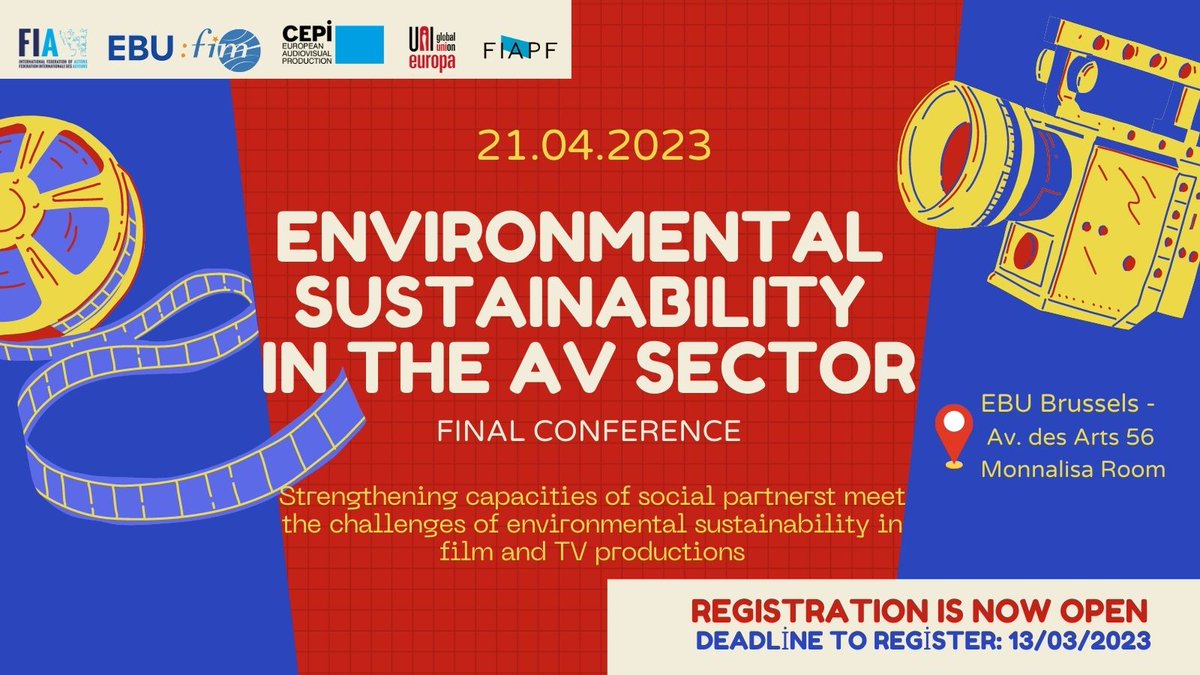 EuropeAnalytica's tweet photo. 🌍🎥 Registration is NOW OPEN for the Environmental Sustainability in the AV Sector Conference in #Brussels on April 21st. Join us at Arts 56 for insightful discussions and networking. 

🗣️ Live interpretation in 🇫🇷 &amp;🇪🇸 

📅Register before April 13th! 👇 https://t.co/xaBO64XFkd https://t.co/TozluRkCcz