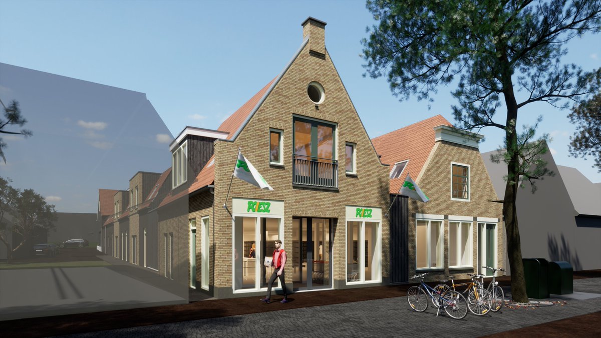 DijkstraDraisma's tweet photo. Wij zijn de komende tijd weer op #Vlieland te vinden, want daar start vandaag de bouw van de nieuwe #Poiesz. Het nieuwe pand behoudt zijn karakteristieke uitstraling. Naast de winkel komen er 2 woningen, 4 studio's en een personeelsverblijf in het pand: https://t.co/3A0vK5qMA0 https://t.co/tiJewcqqyf