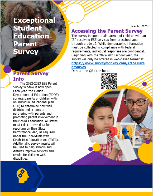 Exceptional Student Education Parents--We've got a survey for you!